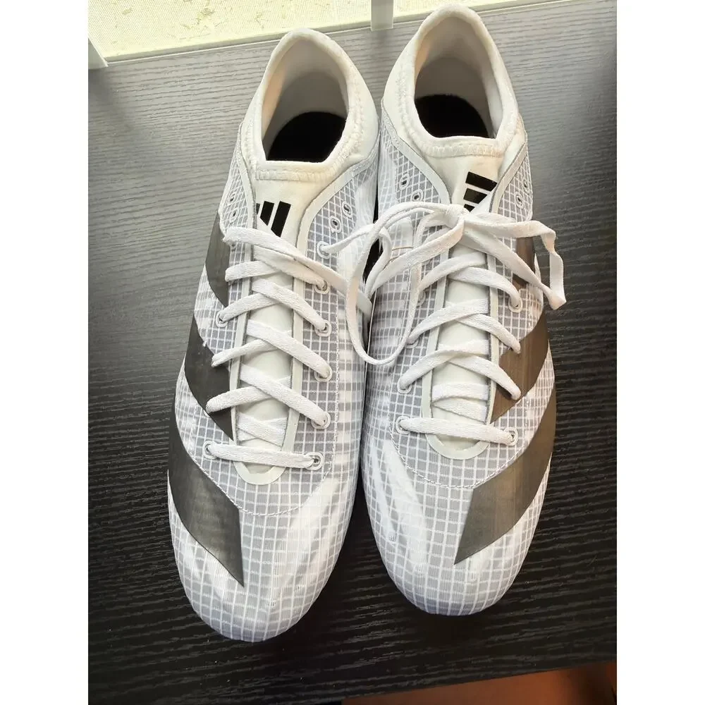 Adidas Sprintstar Track Spikes Mens 12 White Black GX6685 Running Cleats NWT